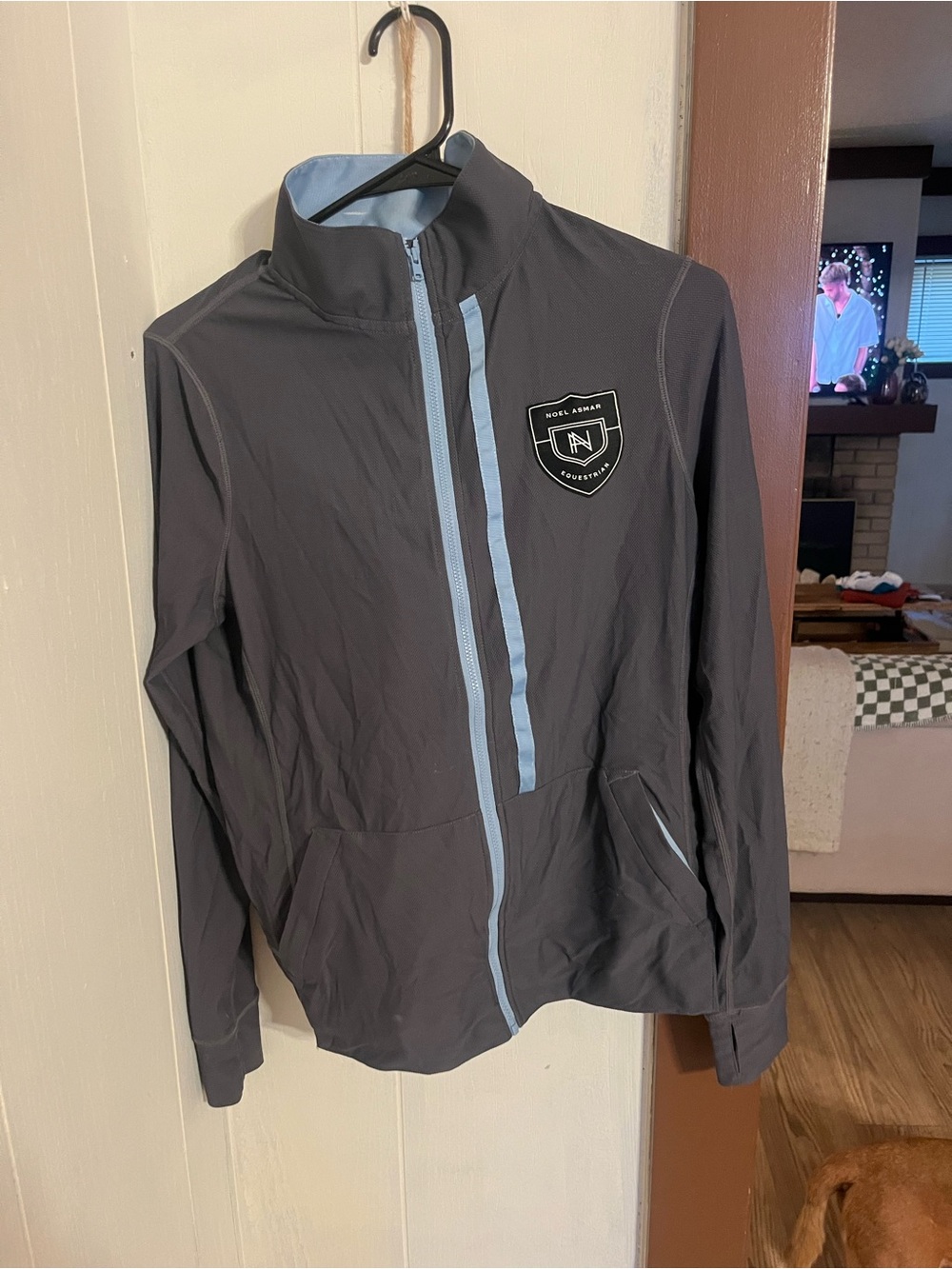 Noel Asmar Charcoal Jacket with Silver Logo Button